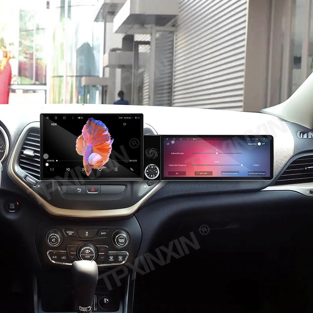 Different Type Dual Screen Car Radio For Jeep Cherokee 2016-2023 Car Multimedia Video Player GPS Navigation Carplay Head Unit