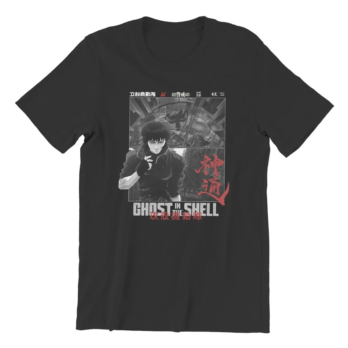 Major Motoko Kusanagi Ghost in the Shell Artificial Intelligence anime movies cyborg 100% Cotton Clothes Humor Summer T-Shirt