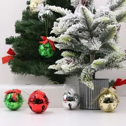 Large Bell 2022 Christmas Decoration 7cm Alloy Christmas Tree Bells Pendant creative Xmas Decor 2023 New Year Gift Jingle Bells