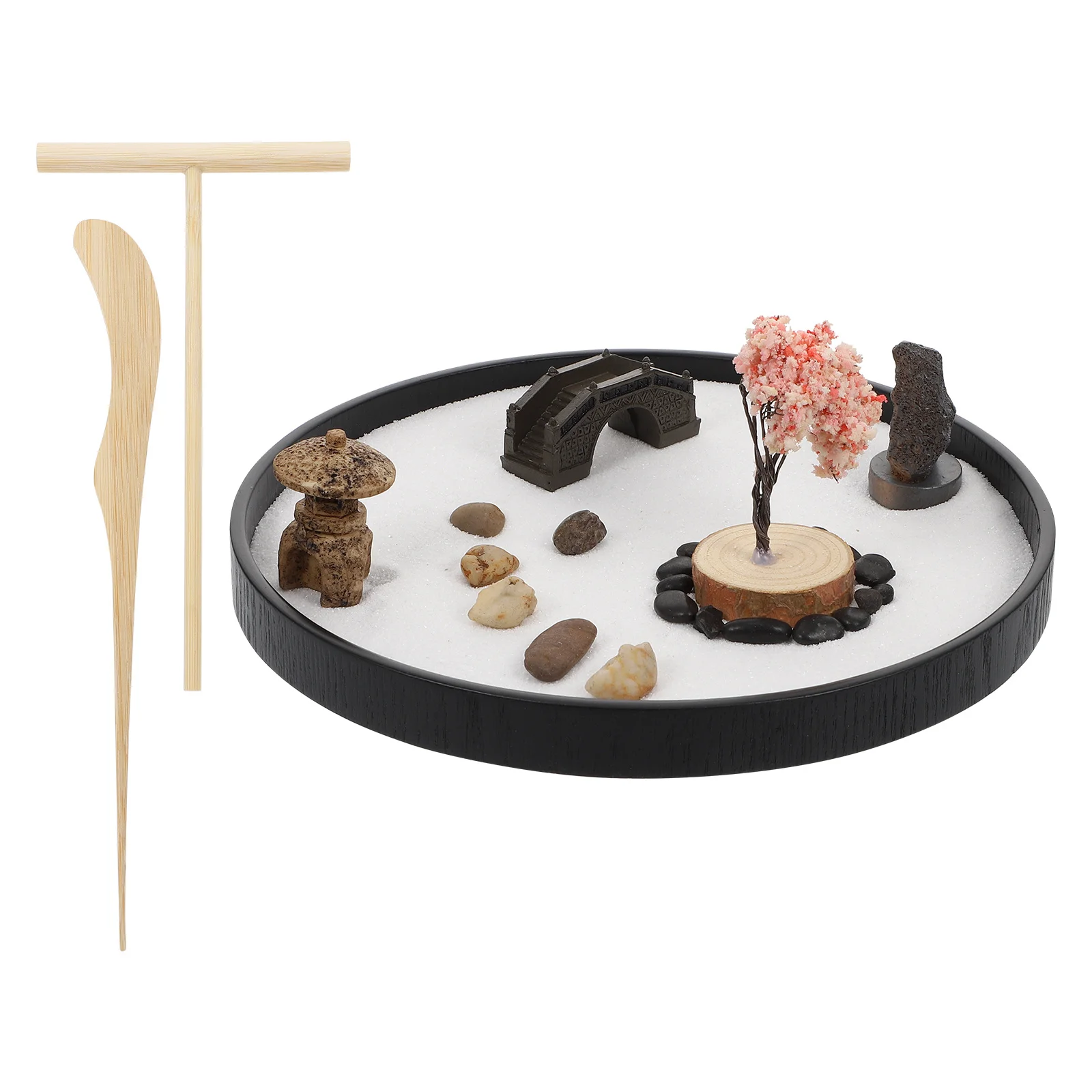 1 Zestaw Okrągłych Dekoracji z Piaskiem, Mikro Krajobraz, Ozdoby do Domu, Biura, na Biurko, Ogród Zen, Zrób To Sam, Dekoracja Stołu z Piaskiem, Basen do Zabawy