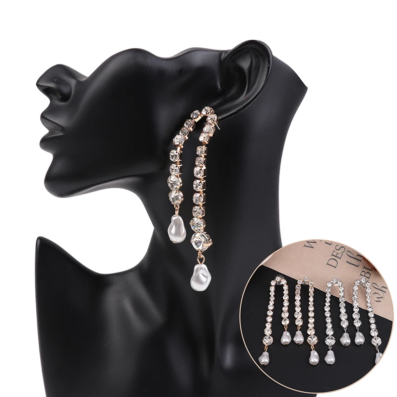 1 par de nicho strass franja brincos moda simples luz luxo brincos presente para mulheres banquete jóias acessórios