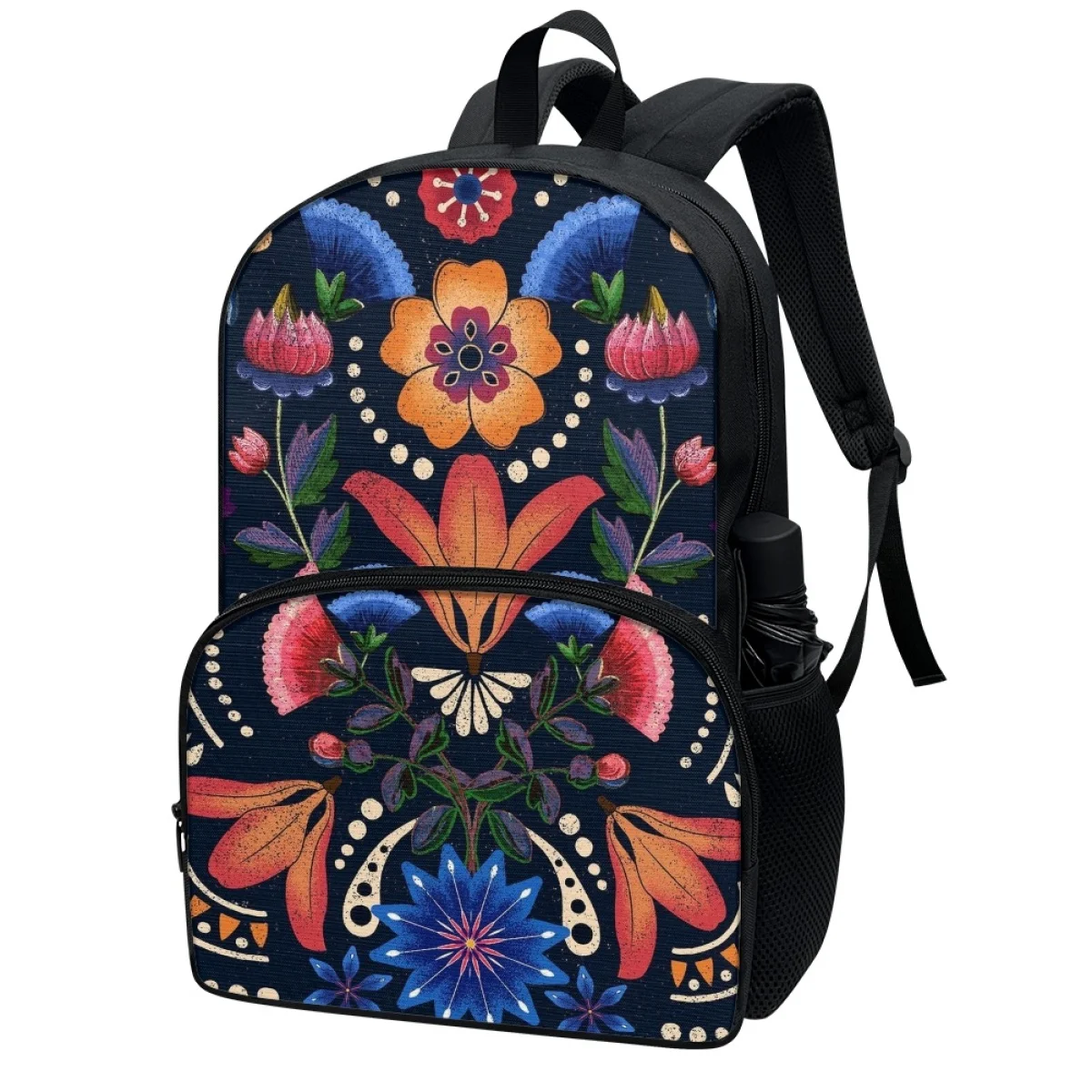 FORUDESIGNS Mochilas Escolares Mexican Folk Art Student Book Bags Lightweight Utility Back Pack Multi Bolso Nova Mochila