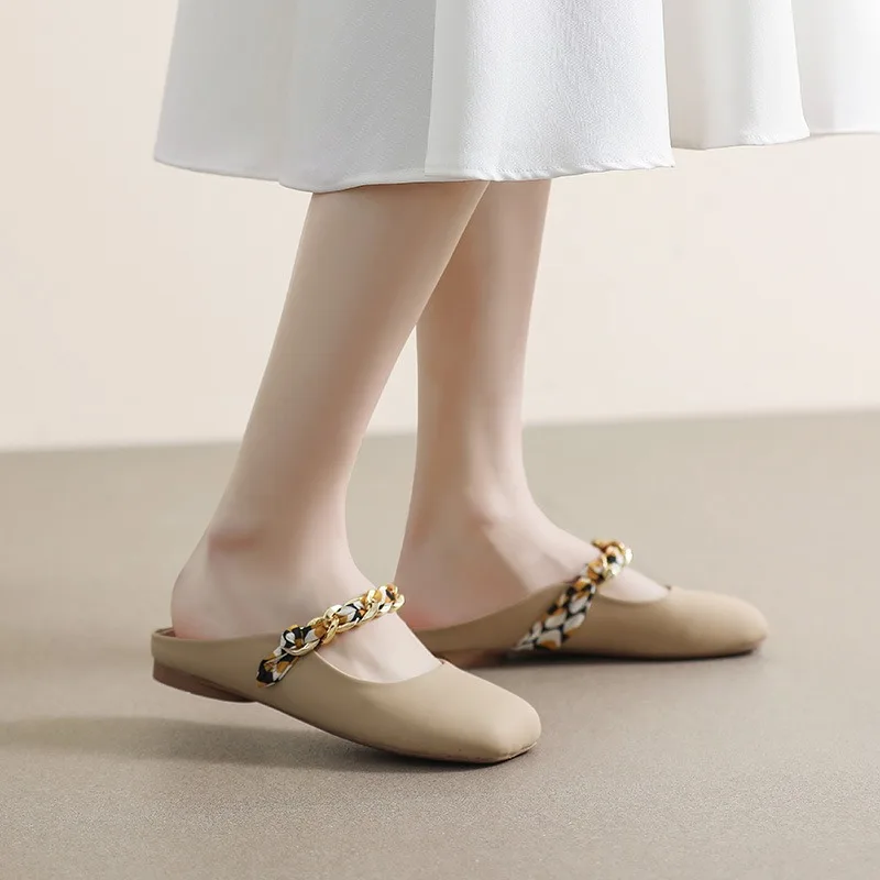 Sandalias de Mujer de Color Sólido, PU, Punta Redonda, para Pies Anchos, Uso en Exteriores, Nueva Moda de Verano 2026, Punta Cerrada, Suaves y Cómodas