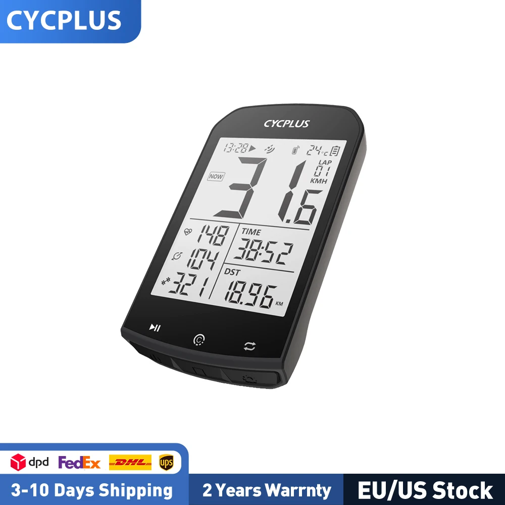 

CYCPLUS M1 GPS Wireless Bike Computer With BLE 5.0/ANT+ with 2.9" LCD Screen Auto Backlight IPX6 Waterproof