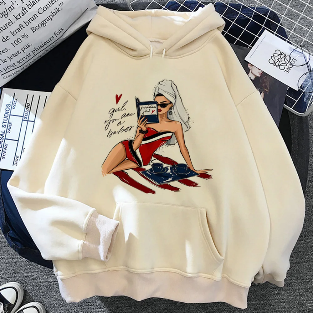 

Women Print hoodie soft fabric manga harajuku funny casual wear modern style pullover patterned streetwear graphic modern style