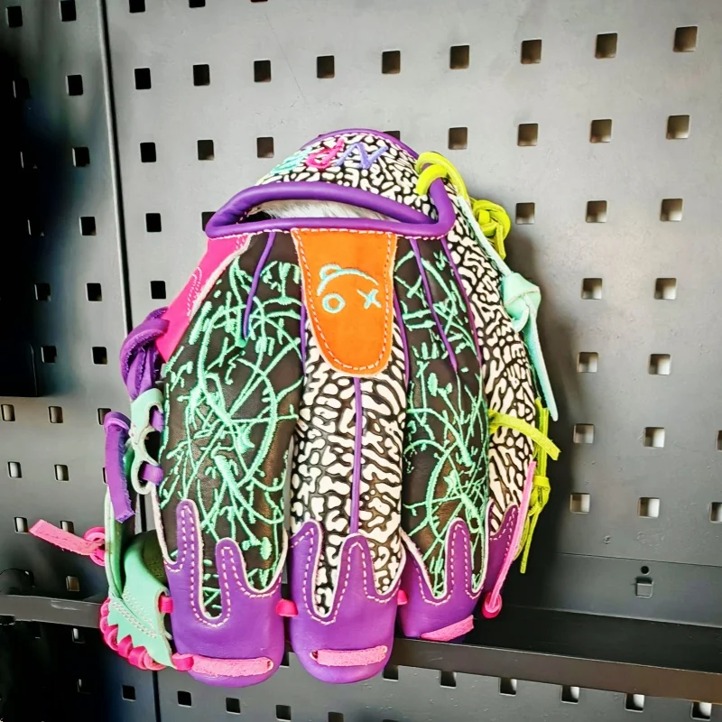 قفازات البيسبول الاحترافية مع شعار مخصص قفازات البيسبول المخصصة Optimal Kip Leather A2000 #2