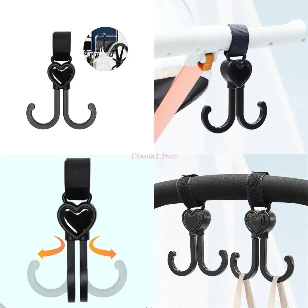 

Y1UB Stroller Hook Clip Bag Hooks Bicycles Hanging Hooks Diaper Bag Hanger