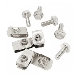 10pcs (5 sets) Stainless Steel Car Body Bolts U-nut Clips M6 Engine Cover Undertray Splash Shield Guard Bumper Fender Fastener