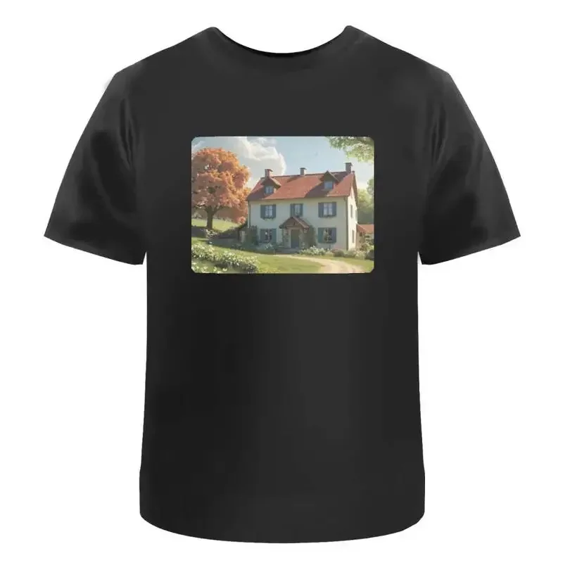 Countryside House' Cotton T Shirt Ta052795
