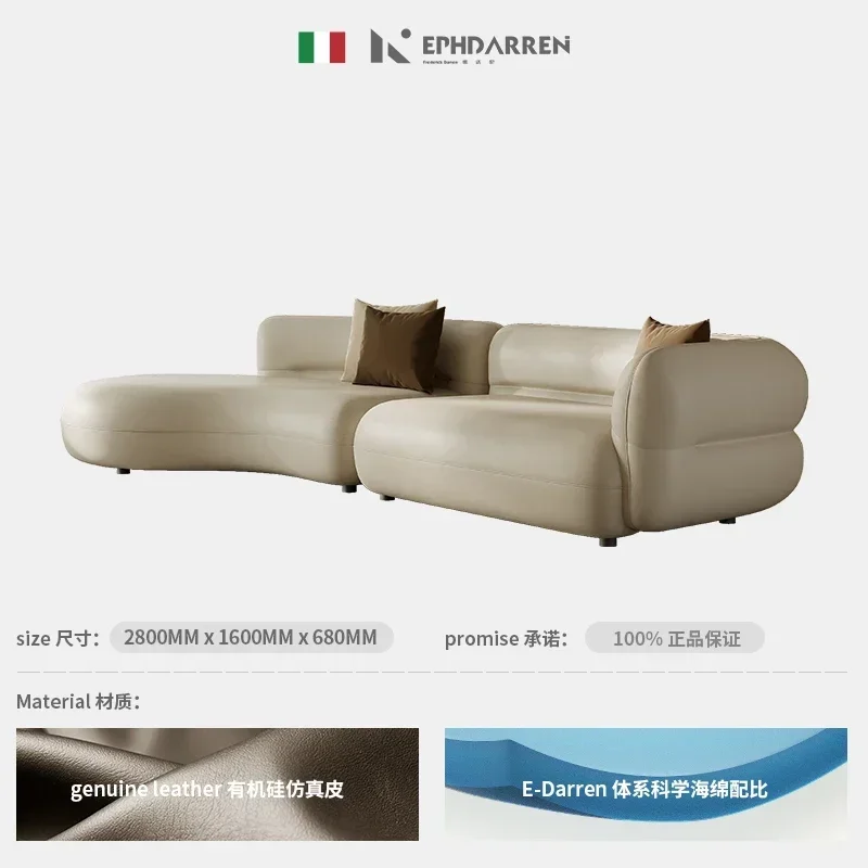 

Włoska lekka luksusowa Sofa zakrzywiona Sofa nowoczesna minimalistyczna Sofa z tkaniny do salonu