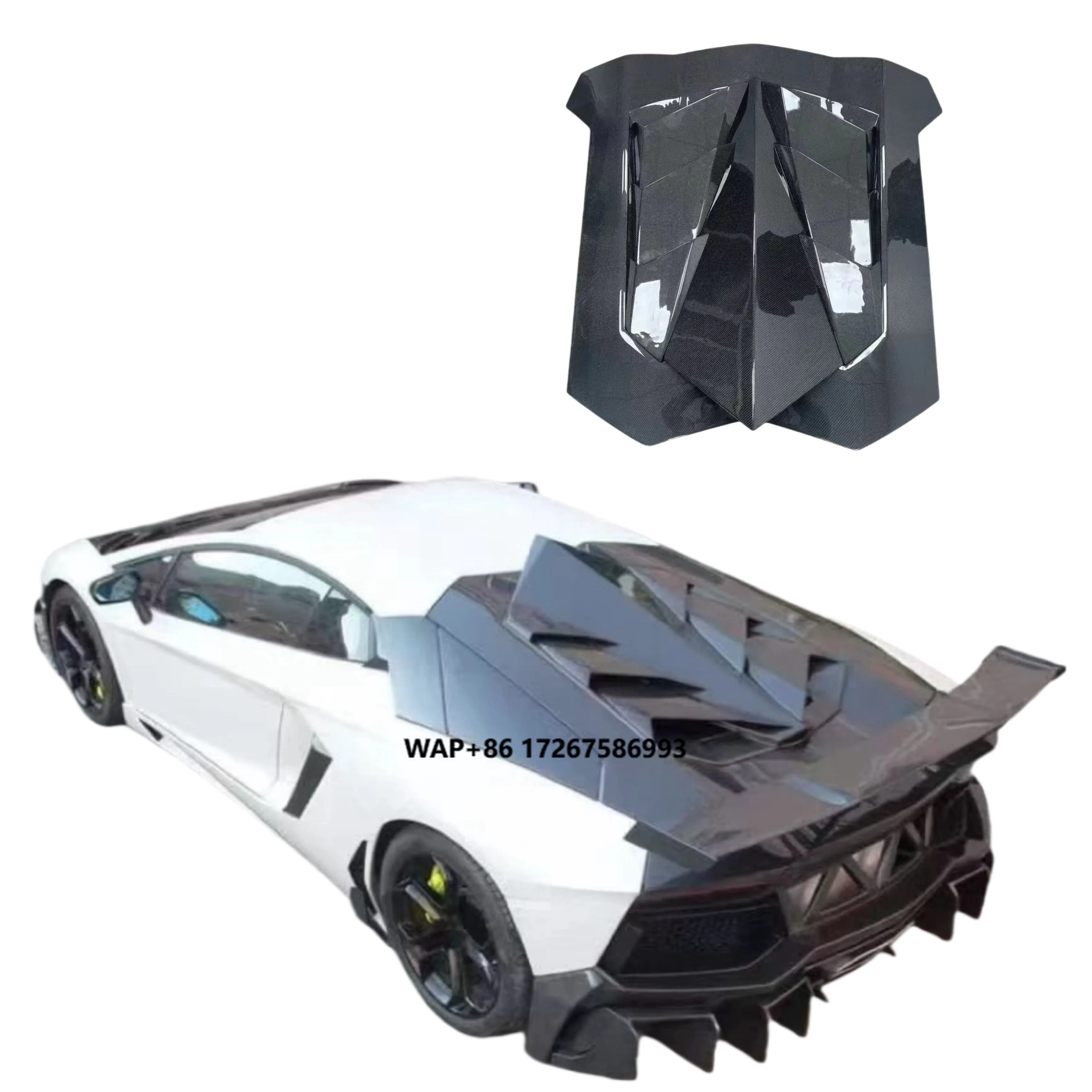 

For Aventador LP700 LP720 LP750SV DMC Style Carbon Fiber Rear Tail Cover and Engine Room Cover