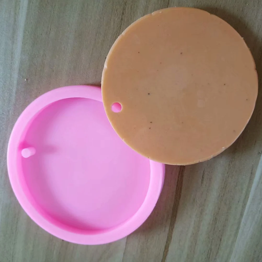 

10 шт., круглая форма для подвески в виде брелка, силиконовая форма для литья «сделай сам», инструмент для изготовления подвесок из эпоксидной смолы, формы для ключей, формы для подвесок для ключей