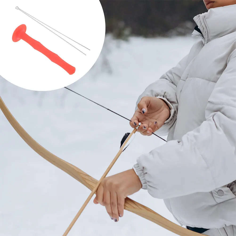 

4Sets Archery Finger Guard Strong Protection for Bowstring Use Left Or Right Hand Ergonomic Design Hunting Accessories Gear