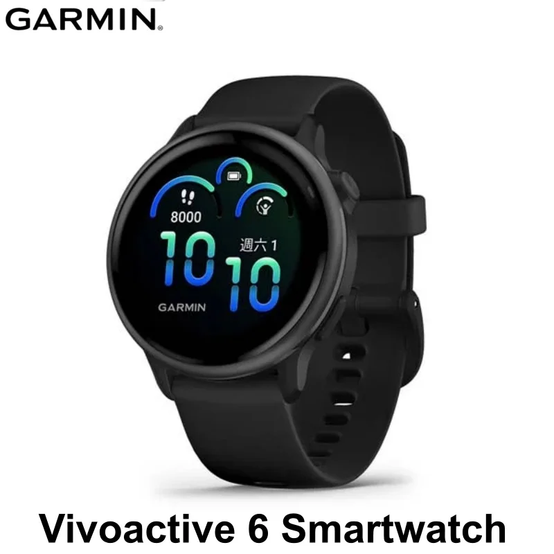 Garmin Vivoactive 6 42mm Smartwatch GPS AMOLED Touchscreen Up to 11 Days Battery Life Body Battery Energy Monitoring Sleep Coach