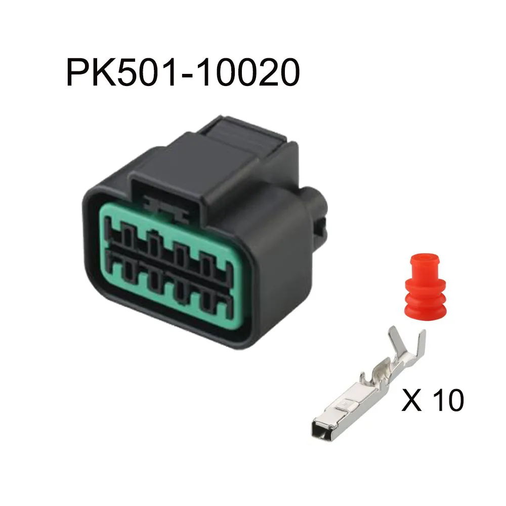 Imagem -06 - Conector do Fio Fêmea Macho Impermeável Plug Terminal Selo de Borracha Hp06610021 Gl221-10021 10 Pin 100conjunto 100set