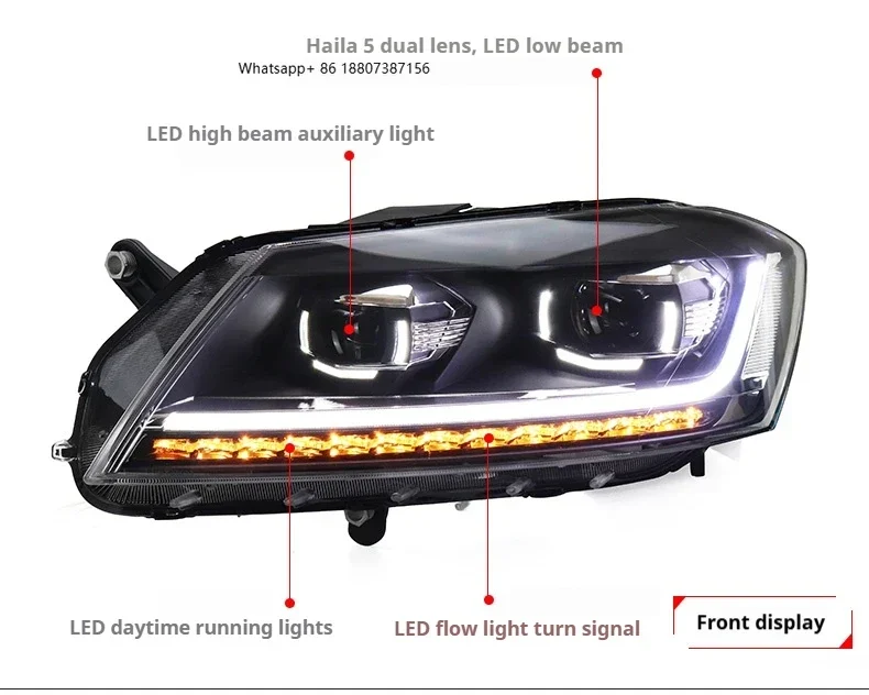 

Автомобильные фары FT для VW Passat Magotan B7, 2012-2016, светодиодные проекционные фары, дневные ходовые огни, автомобильные аксессуары
