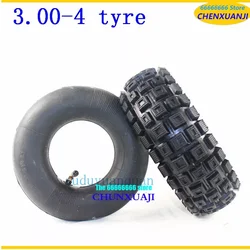 Tires 3.00-4 '' (10''x3'' 260x85 ) tyres Inner Tube fits for Gas Electric Scooter Pocket Bike, Knobby Scooter, ATV and Go Kart