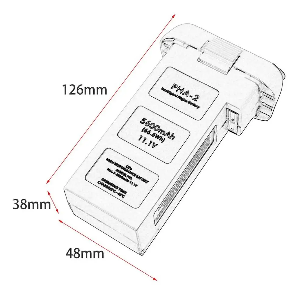 Batteria di volo intelligente da 5600mAh per DJI Phantom 2 per DJI Phantom 2 Vision +