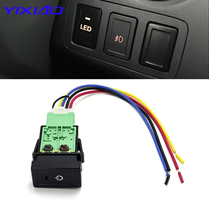 

1PC Car LED Fog Lights Spotlights Music Power on Off Switch Push Button Light Bar Switch for Suzuki Swift Grand Vitara 06-12 SX4