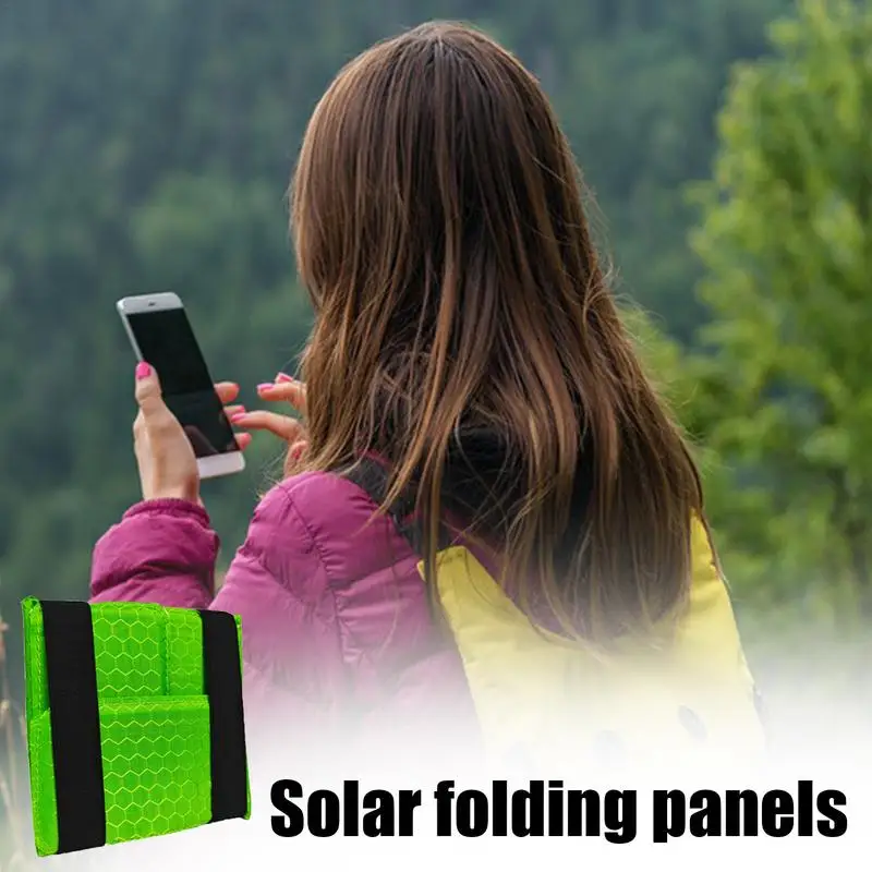 Camping Solar Panels 9W Folding Solar Charger Portable Power Bank For Phone Tablets Solar Panel Power Backup For Outdoor Camping