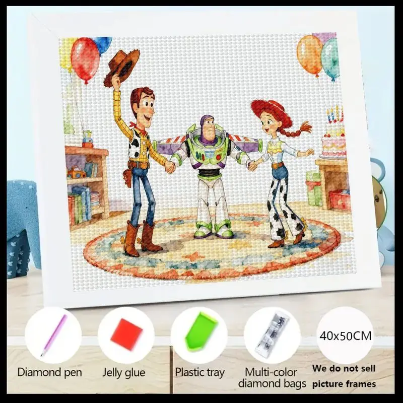 

1 шт. 5D полная дрель DIY комплект алмазной живописи, милый мультфильм История игрушек Вуди Базз Лайтер Джесси персонажи фильма Кристалл Алмаз