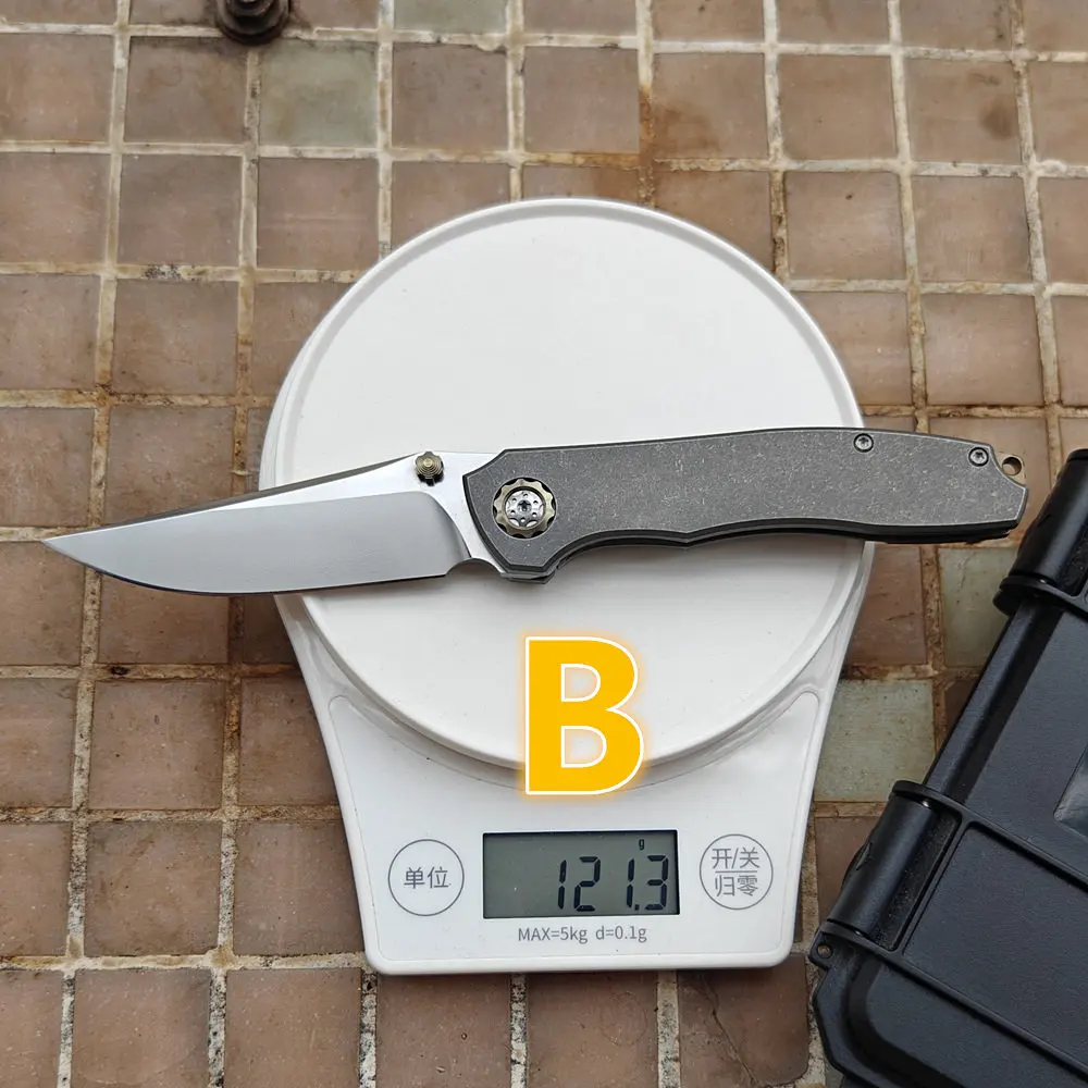 Kody Eutsler DUK JUFULE Made Titanium Handle 154CM Steel Ceramic Bearings Pocket EDC Tool Camping Kitchen Outdoor Folding Knife