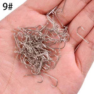 Fishing hooks, eye fishing hook, large and extra long stainless steel hook, fishing equipment box, 100 pieces 10 Main Sales Cabinet White License - №9