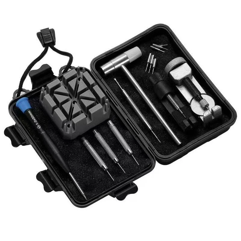 16 Piece Professional Watch Repair Kit - Perfect For Watch Enthusiasts, Adjustable Strap Tools | Durable Metal Tools