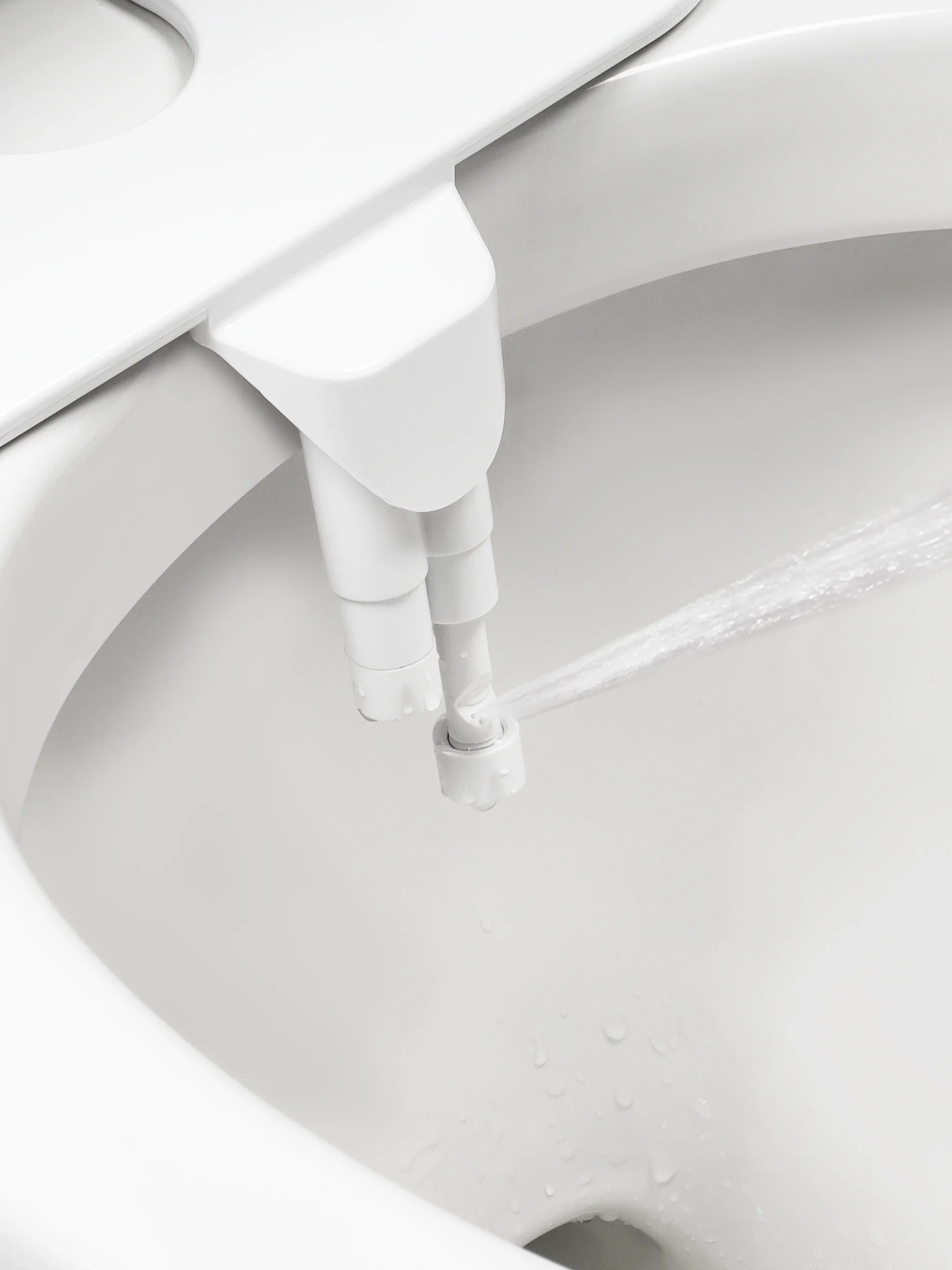 SAMODRA Knopf-Bidet – nicht elektrisch, selbstreinigende Doppeldüse (vorne und hintere Waschung), Süßwasser-Bidet, Toilettensitzaufsatz – Detail 13