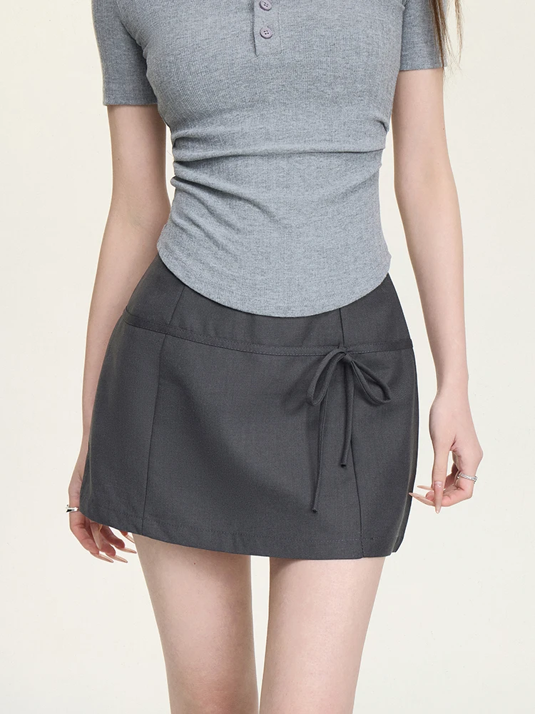 

Летняя короткая юбка Nuxin Sweet Cool с завязками, сексуальная, с поясом, А-силуэт, для женщин, модная, со средней талией