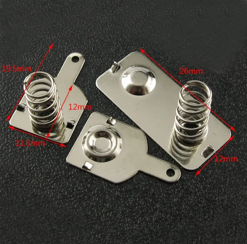 Auto-Made Primavera Plate, Bateria Caixa Compartimento, Eletrodo Positivo e Negativo, 5 #, 1.5V