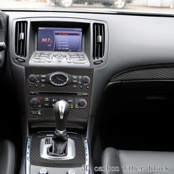 Carbon Fiber for Infiniti G25 G37 2007-2013 Car Film Interior Stickers Center Console Gear Dashboard Air Door Handle Lift Panel