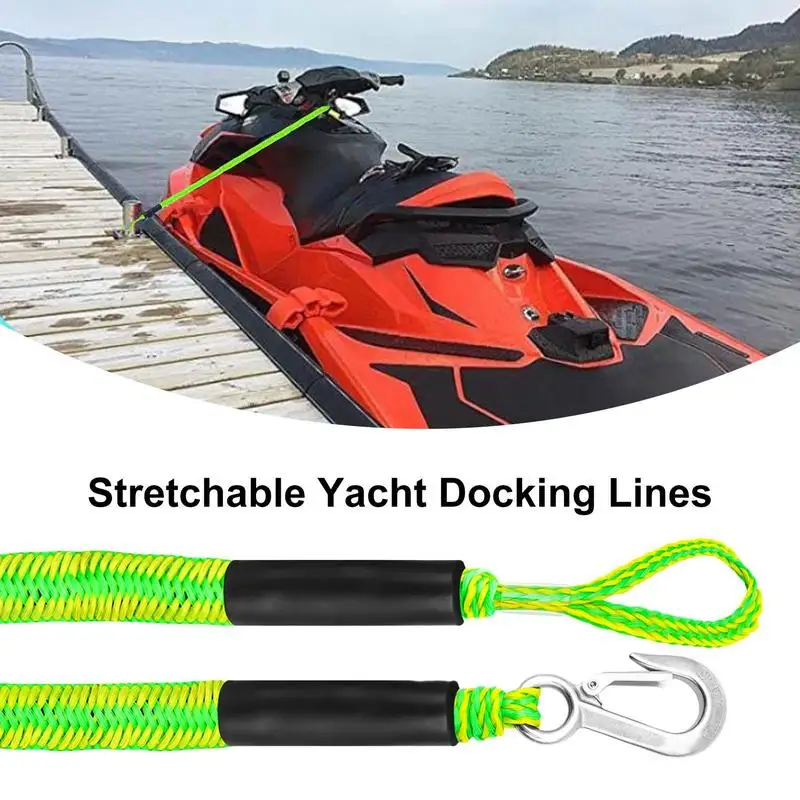 Cordones de líneas de muelle Bungee para barco, cuerda de acoplamiento, cuerda de amarre para barco eléctrico, accesorios para Kayak, embarcaciones, SeaDoos, Jet Ski, pontón, canoa