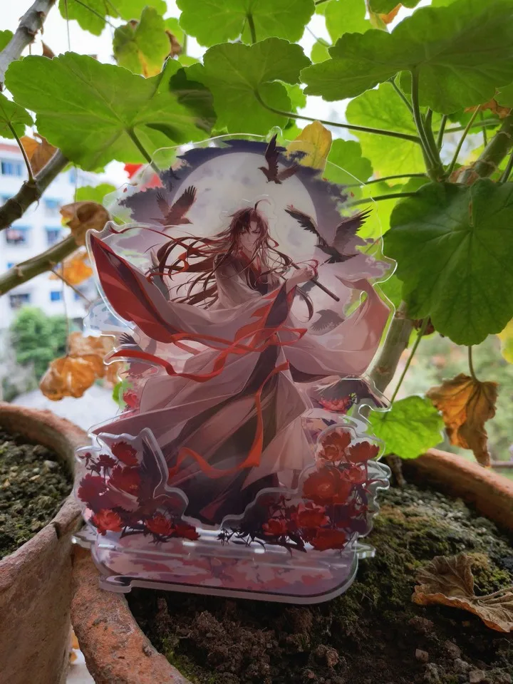 Anime Grootmeester van Demonische Teelt MDZS Wei Wuxian Wangji Verjaardag Scène Cosplay Acryl Stand Model Badge Gekleurd Papier
