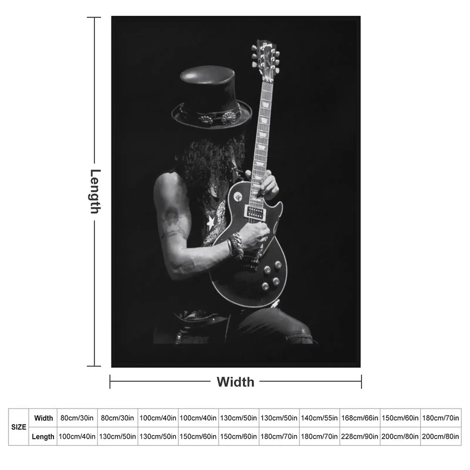 stage slash guitars vintage Throw Blanket Hairy Warm Large Travel Blankets