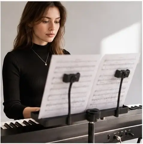 Microphone Music Stand Tray Extended Design Plastic Clip for Studio Floor Rack Live Streaming Karaoke Mic Storage Performance
