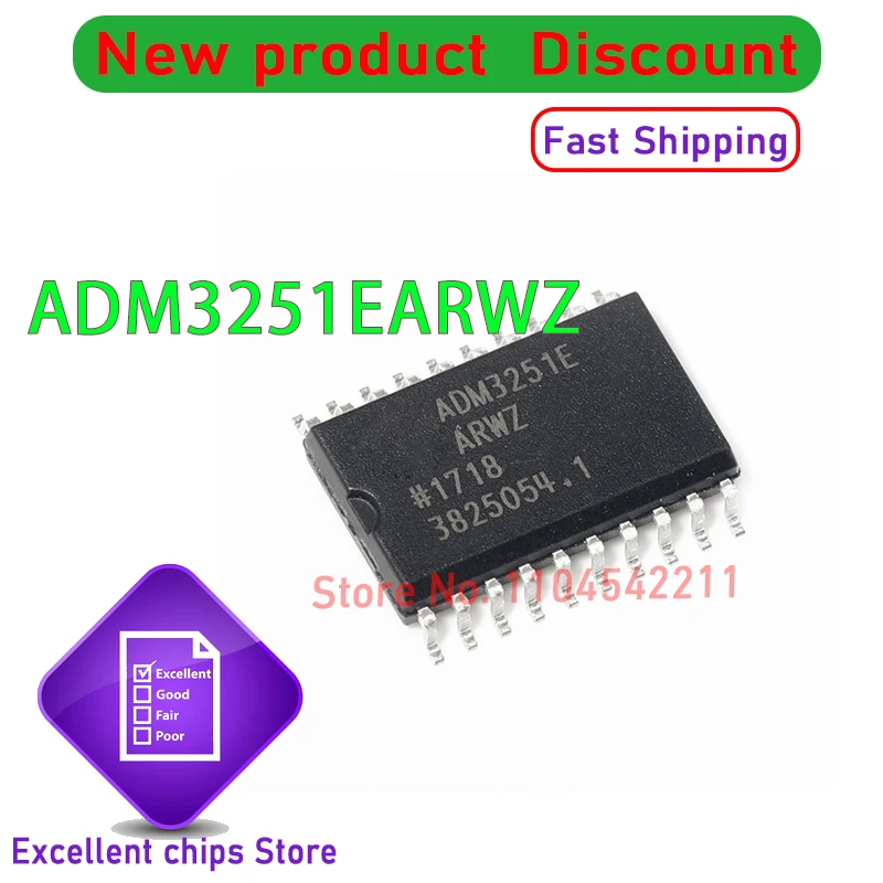 1 STKS ~ 10 STKS/PARTIJ ADM3251 ADM3251E ADM3251EARWZ ADM3251EARWZ-REEL SOP nieuwe originele Verzending
