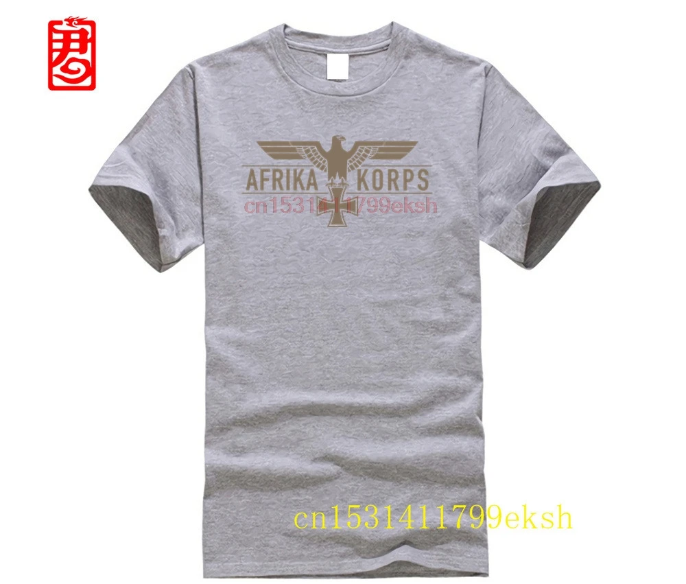 2024 Fashion Short Sleeve MAGLIETTA AFRIKAKORPS Wehrmacht Deutschen Heeresgruppe Afrika DAK T-SHIRT Tops Cool T Shirt