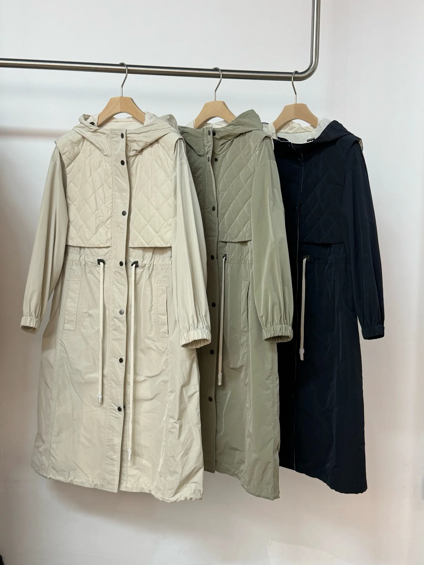 Women's Early Autumn New Quilted Hooded Coat Fashionable Casual Coat