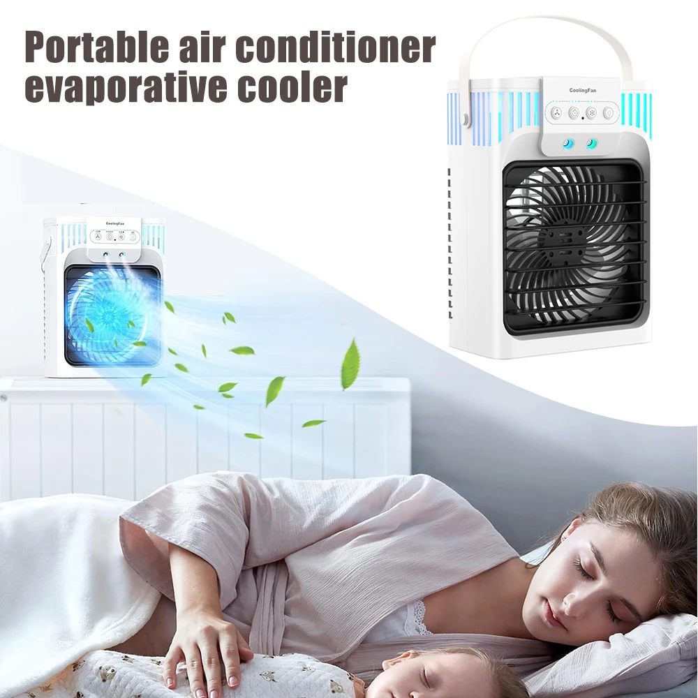 Silent USB Desktop Cooler Water Cooled Air Conditioner Fan With Powerful Wind Mist Spraying Function Portable Desktop Cooling