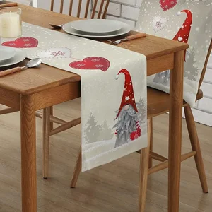 Valentine's Day Love Heart gnome linen table corridors dining cachecoes Kitchen Kitchen dining table 8 Main Sales Table Path - №1