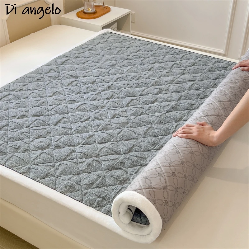 Tatami Thin Mat,Jacquard Velvet Cotton Mattress, Thickened Quilting Mattress Covers, Protector Pad Sanding, Protective Cover #/