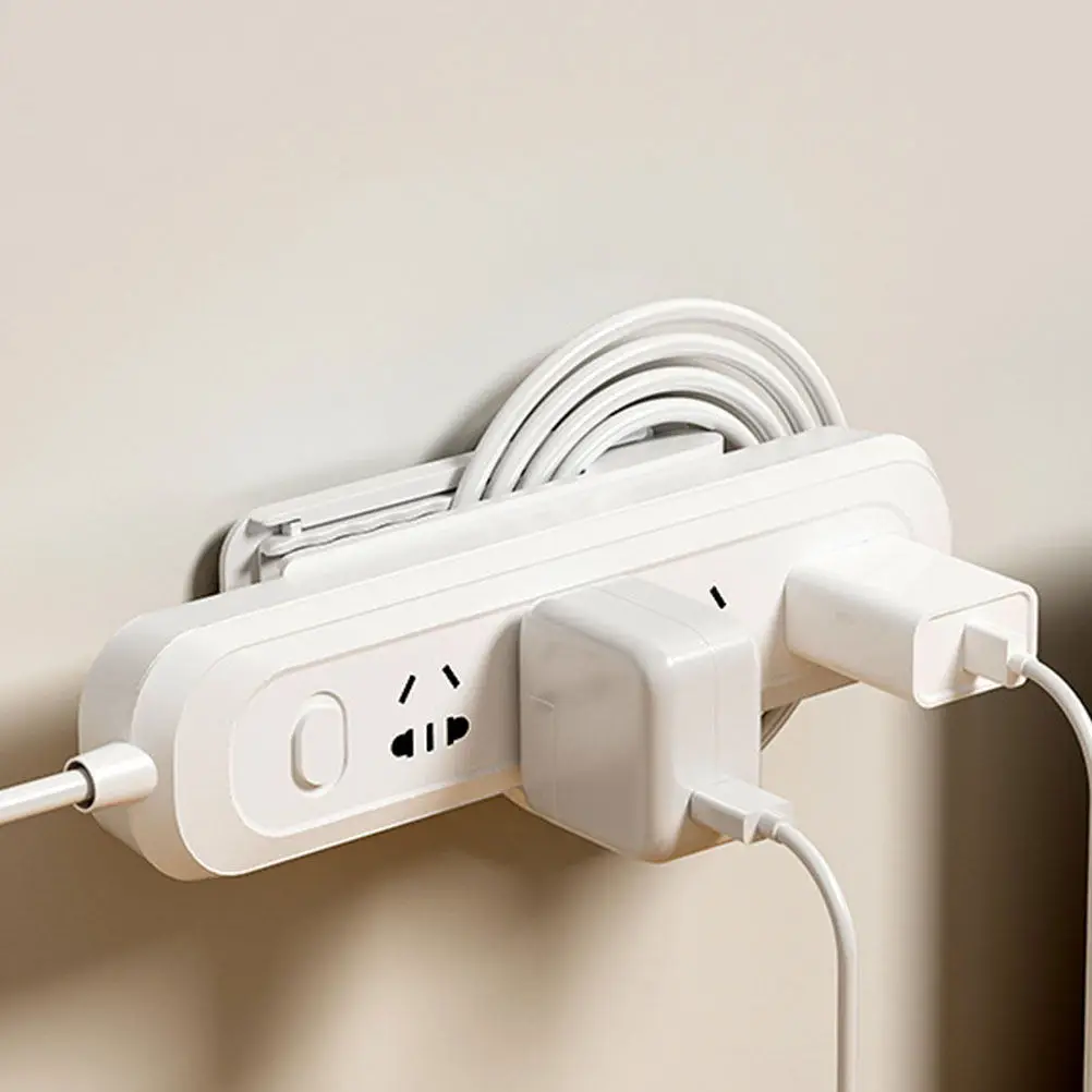 Power Strip Wall Holder Nail Free Socket Rack Self Adhesive Power Strip Fixing Tool for Home Office Kitchen Wall Socket