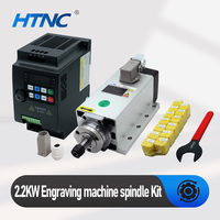 Hot Sell 2.2KW CNC Spindle Motor 110v / 220v ER20 Spindle  0.9Nm 24000RPM +2200w VFD 50/60hz + ER20A  wrench + 15pcs ER20 Collet