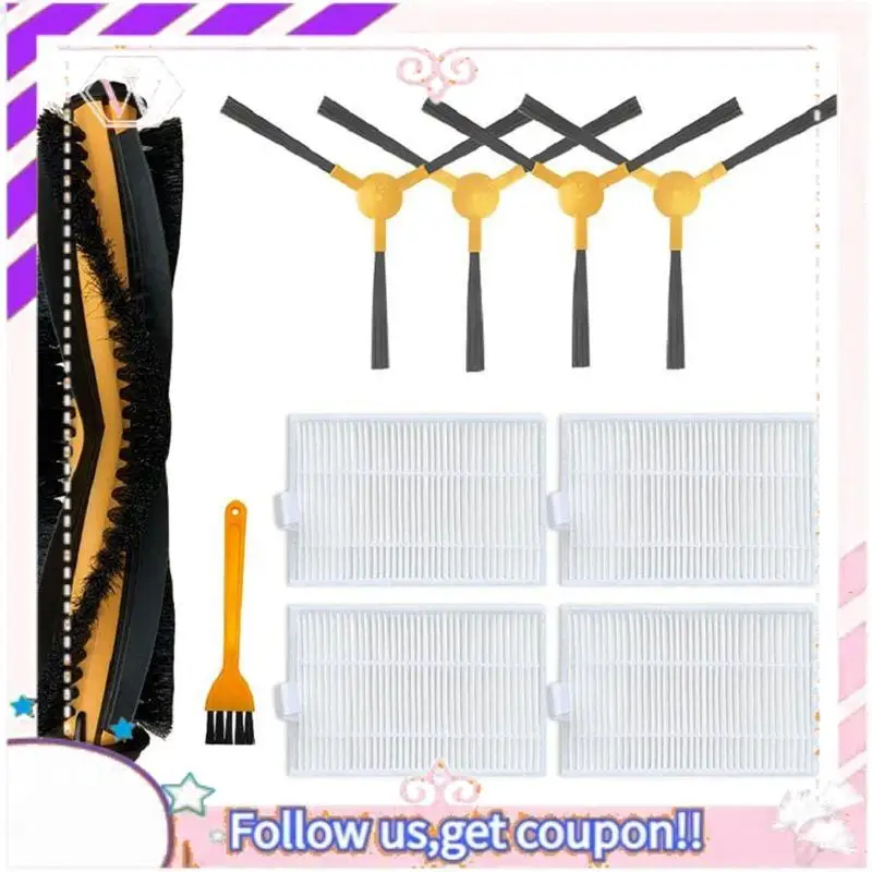 A50F-استبدال فرشاة جانبية رئيسية فلتر Hepa ممسحة خرقة القماش لاستبدال المكنسة الكهربائية Coredy FL022