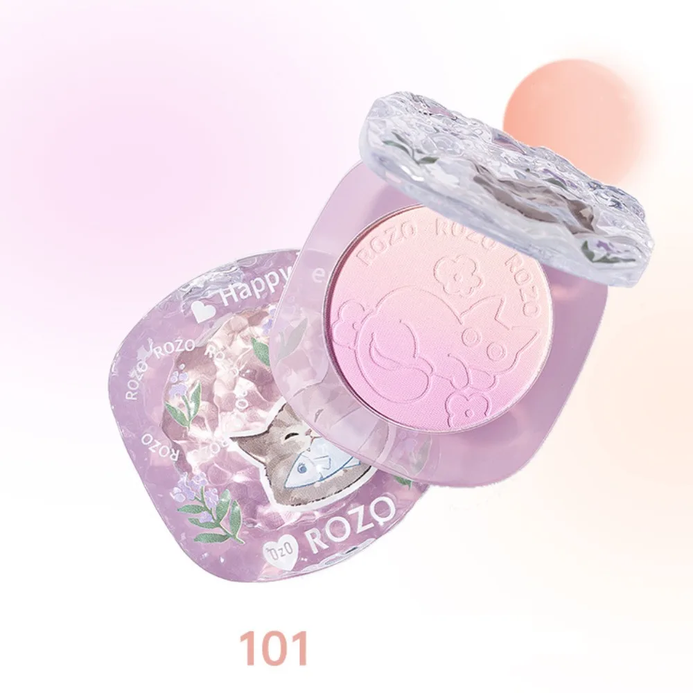 Fard di colore sfumato rosa pesca Palette di fard per il viso con flash fine impermeabile Finitura opaca nuda naturale Tinta per guance Rouge