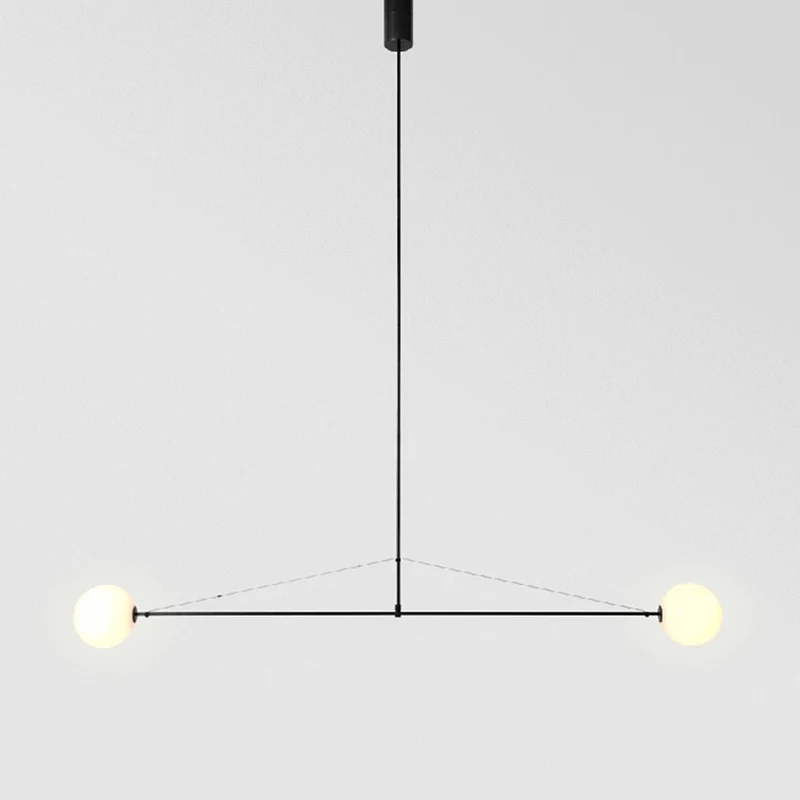 Lámpara de araña de línea geométrica, lámpara colgante minimalista, iluminación Led, lámpara de araña posmoderna, luminaria geométrica suspendida