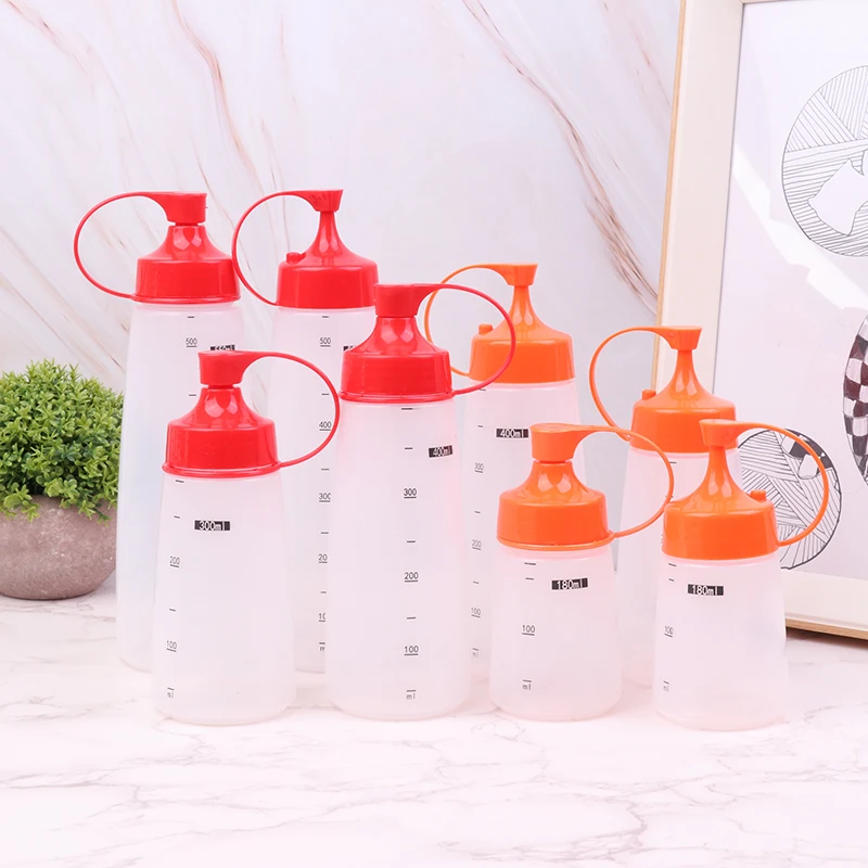 Condiment Squeeze Bottles,Durable Plastic Squeeze Squirt Bottle For Ketchup,BBQ,Sauces,Syrup,Dressings,Sauce Bottle