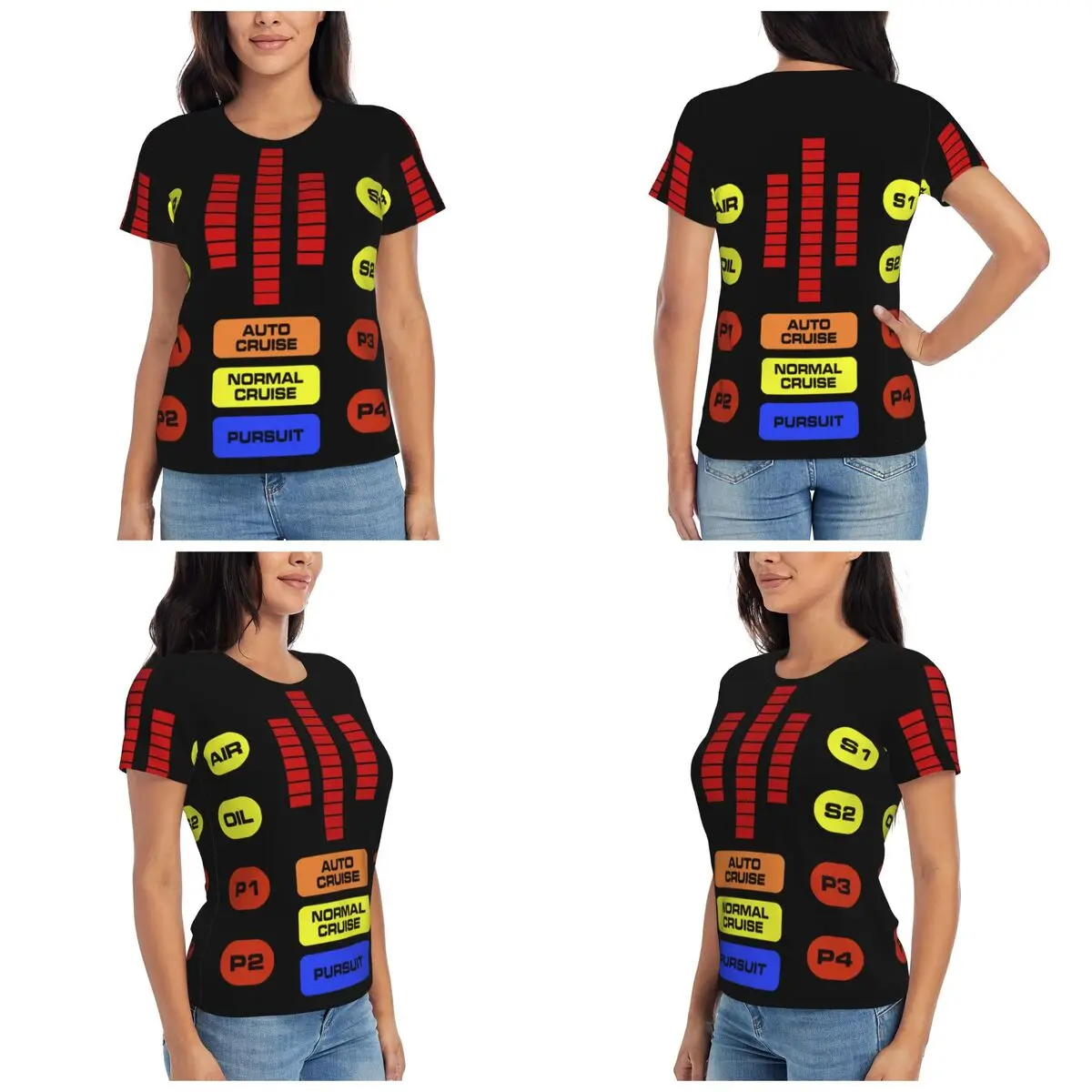 Camiseta Kitt Voice Box Knight Rider para mujer, camisetas de manga corta, ropa con cuello redondo, camisetas de algodón para verano, ropa de calle