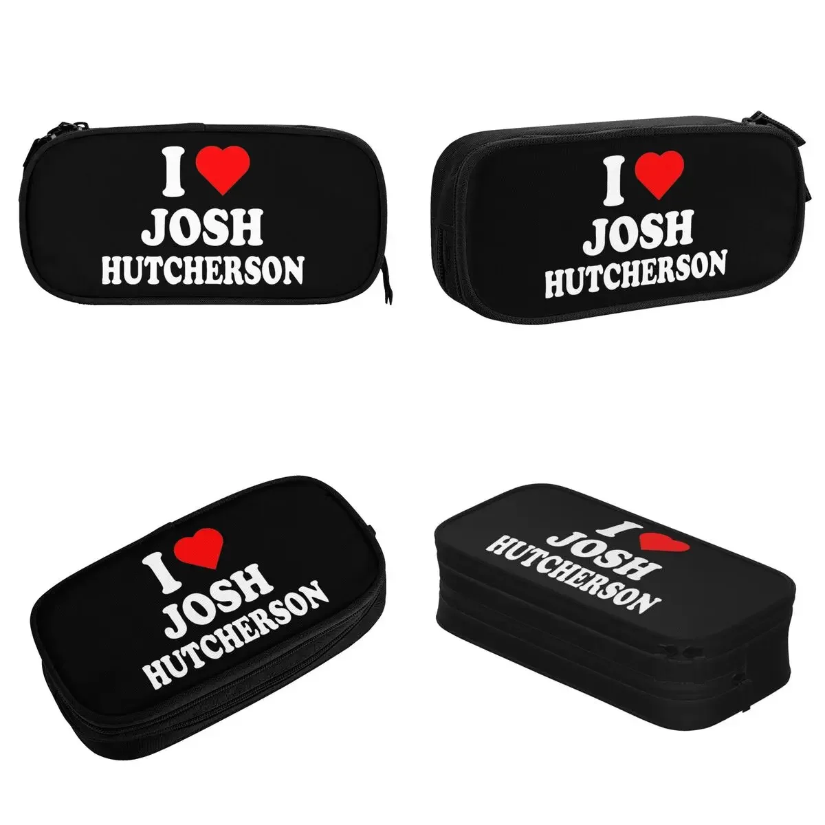 I Love Josh Hutcherson Pencil Case Pencil Box Pen Holder for Girl Boy Big Capacity Pencil Bag School Supplies Zipper Accessories